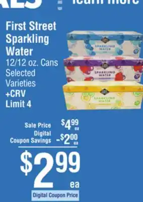 Smart & Final First Street Sparkling Water offer