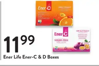 Fresh Thyme Ener Life Ener-C & D Boxes offer