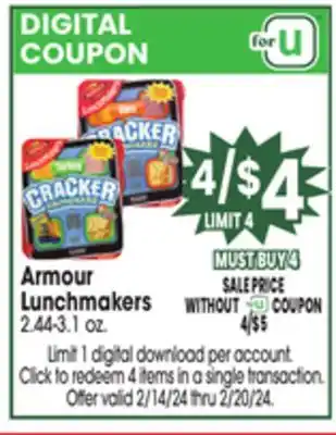 Jewel-Osco Armour Lunchmakers offer