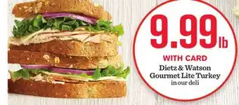 Mariano's Dietz & Watson Gourmet Lite Turkey offer