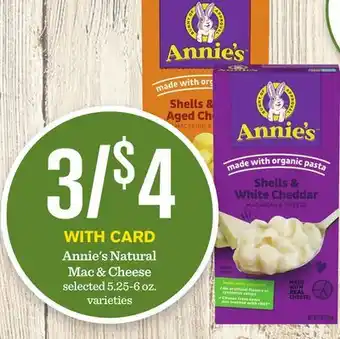 Mariano's Annie's Natural Mac & Cheese offer