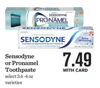 Mariano's Sensodyne or Pronamel Toothpaste offer