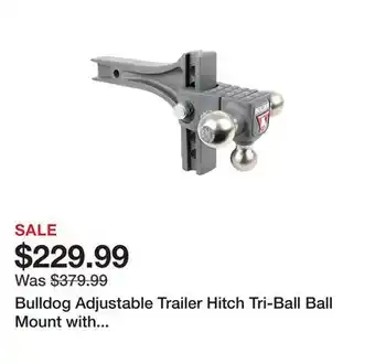 Tractor Supply Company Bulldog Adjustable Trailer Hitch Tri-Ball Ball Mount with Integrated Step, Gray offer
