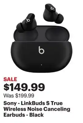 Best Buy Sony - LinkBuds S True Wireless Noise Canceling Earbuds - Black offer