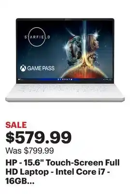 Best Buy HP - 15.6 Touch-Screen Full HD Laptop - Intel Core i7 - 16GB Memory - 512GB SSD - Natural Silver offer