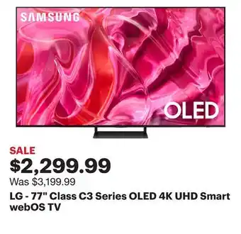 Best Buy LG - 77 Class C3 Series OLED 4K UHD Smart webOS TV offer