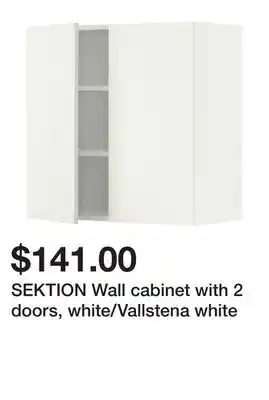 Ikea SEKTION Wall cabinet with 2 doors, white/Vallstena white offer