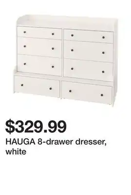 Ikea HAUGA 8-drawer dresser, white offer