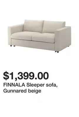 Ikea FINNALA Sleeper sofa, Gunnared beige offer