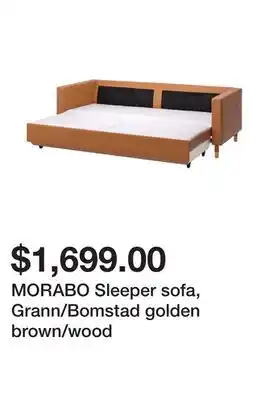 Ikea MORABO Sleeper sofa, Grann/Bomstad golden brown/wood offer