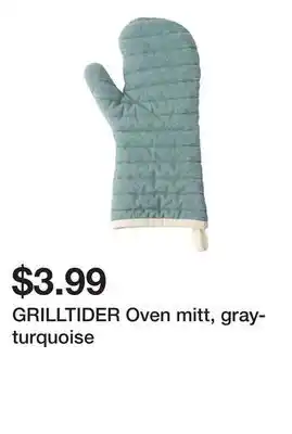 Ikea GRILLTIDER Oven mitt, gray-turquoise offer