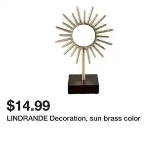 Ikea LINDRANDE Decoration, sun brass color offer