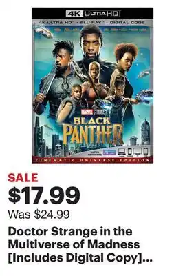 Best Buy Doctor Strange in the Multiverse of Madness [Includes Digital Copy] [4K Ultra HD Blu-ray/Blu-ray] [2022] offer