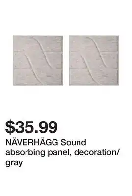 Ikea NÄVERHÄGG Sound absorbing panel, decoration/gray offer