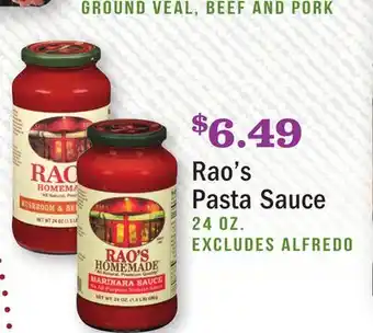 Heinen's Rao's Pasta Sauce offer