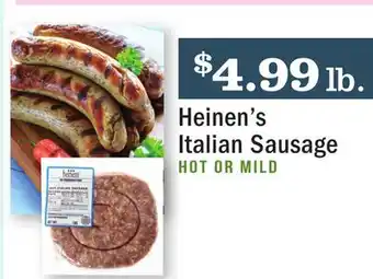 Heinen's Heinen's Italian Sausage offer