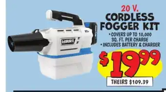 Ollie's 20 V. CORDLESS FOGGER KIT offer