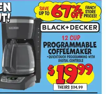 Ollie's BLACK + DECKER 12 CUP PROGRAMMABLE COFFEEMAKER offer