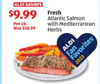 Aldi Fresh Atlantic Salmon with Mediterranean Herbs offer