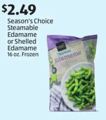 Aldi Season's Choice Steamable Edamame or Shelled Edamame offer
