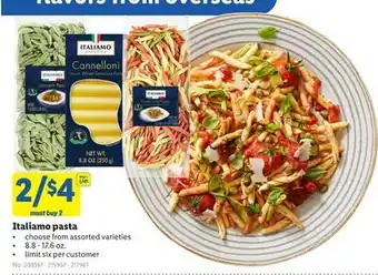 Lidl Italiamo pasta offer