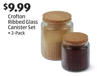 Aldi Crofton Ribbed Glass Canister Set offer