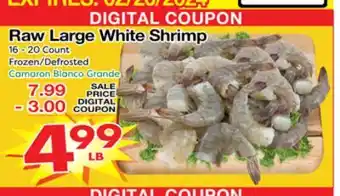 Superior Grocers Raw Large White Shrimp offer
