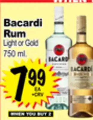 Superior Grocers Bacardi Rum Light Gold offer
