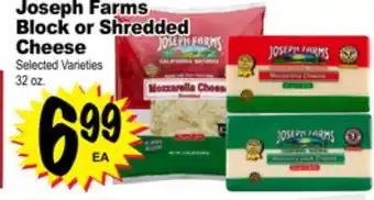 Superior Grocers Joseph Farms Block or Shredded Cheese offer