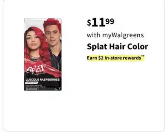 Walgreens Splat Hair Color offer