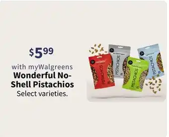 Walgreens Wonderful No-Shell Pistachios offer