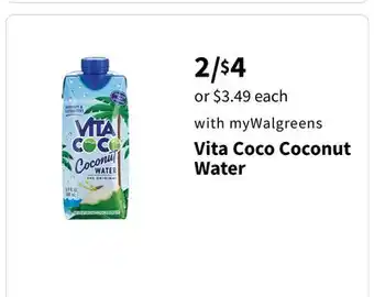 Walgreens Vita Coco Coconut Water offer