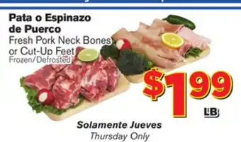 El Super Fresh Fresh Pork Neck Bones Pork or Cut-Up offer