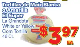 El Super Fresh White or Yellow Corn Tortilla offer