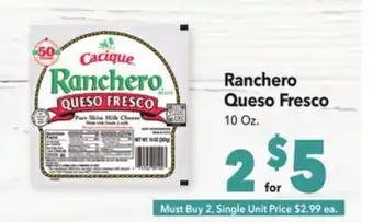 Vallarta Supermarkets Ranchero Queso Fresco offer