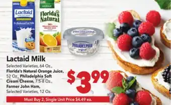 Vallarta Supermarkets Lactaid Milk offer