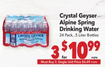 Vallarta Supermarkets Crystal Geyser Alpine Spring Drinking Water offer