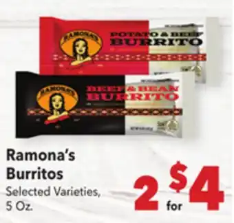 Vallarta Supermarkets Ramona's Burritos offer