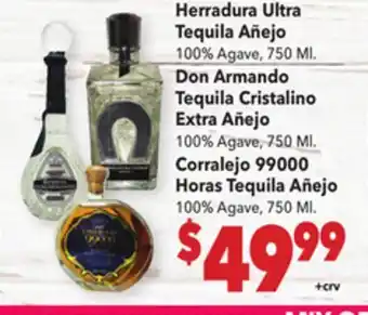 Vallarta Supermarkets Herradura Ultra Tequila Añejo offer