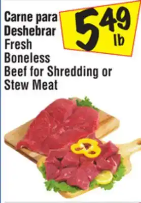 El Super Fresh Boneless Beef for Shredding or Stew Meat offer