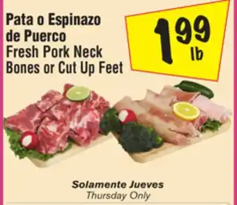 El Super Fresh Pork Neck Bones or Cut Up Feet offer