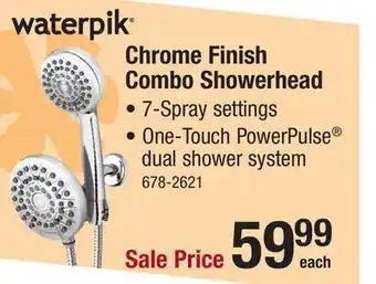 Menards Waterpik One-Touch PowerPulse Massage Dual Shower System offer
