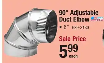 Menards 6 Straight Elbow Duct Fitting offer