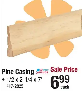 Menards Mastercraft 1/2 x 2-1/4 x 7' Unfinished Pine Colonial Casing L356 offer