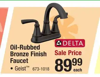 Menards Delta Geist Two-Handle 4 Centerset Oil-Rubbed Bronze Bathroom Faucet offer