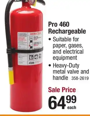 Menards Kidde Pro 460 Rechargeable Fire Extinguisher offer