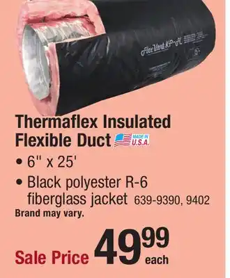 Menards Thermaflex 6 x 25' R6 Black Insulated Flexible Duct offer