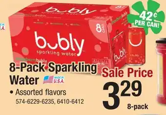 Menards bubly Blackberry Sparkling Water - 8 Pack offer