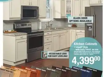 Menards KLËARVŪE Linsell Ivory 19' L-Shaped Kitchen - Cabinets Only offer