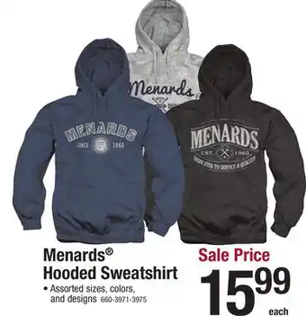 Menards Menards Hooded Sweatshirts - Assorted Styles - Medium offer